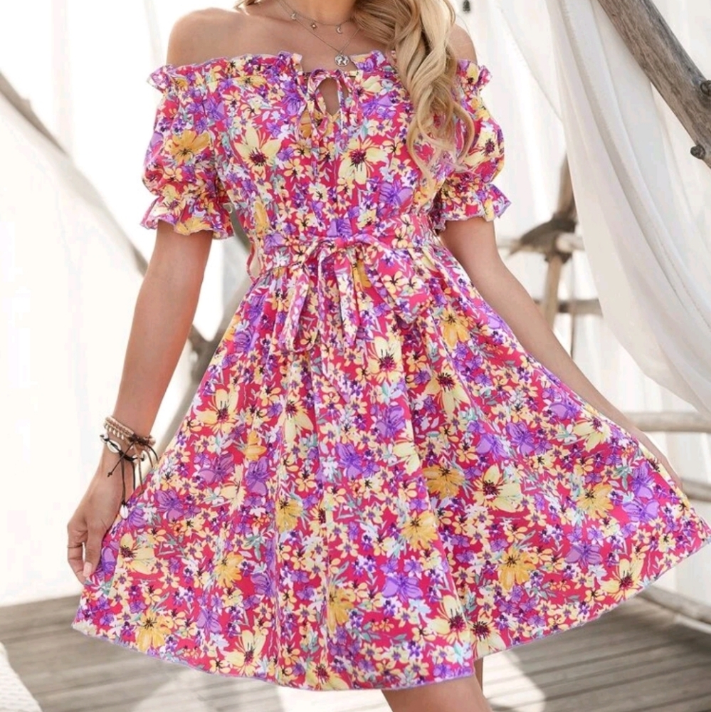 Women's floral spring dress